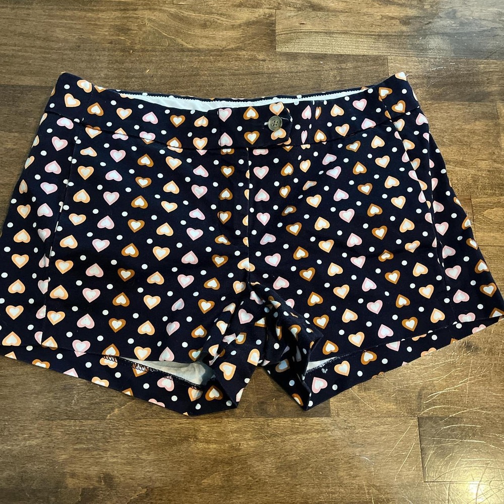 J.Crew print cotton, Chino short shorts, stretch, coquette, preppy cot